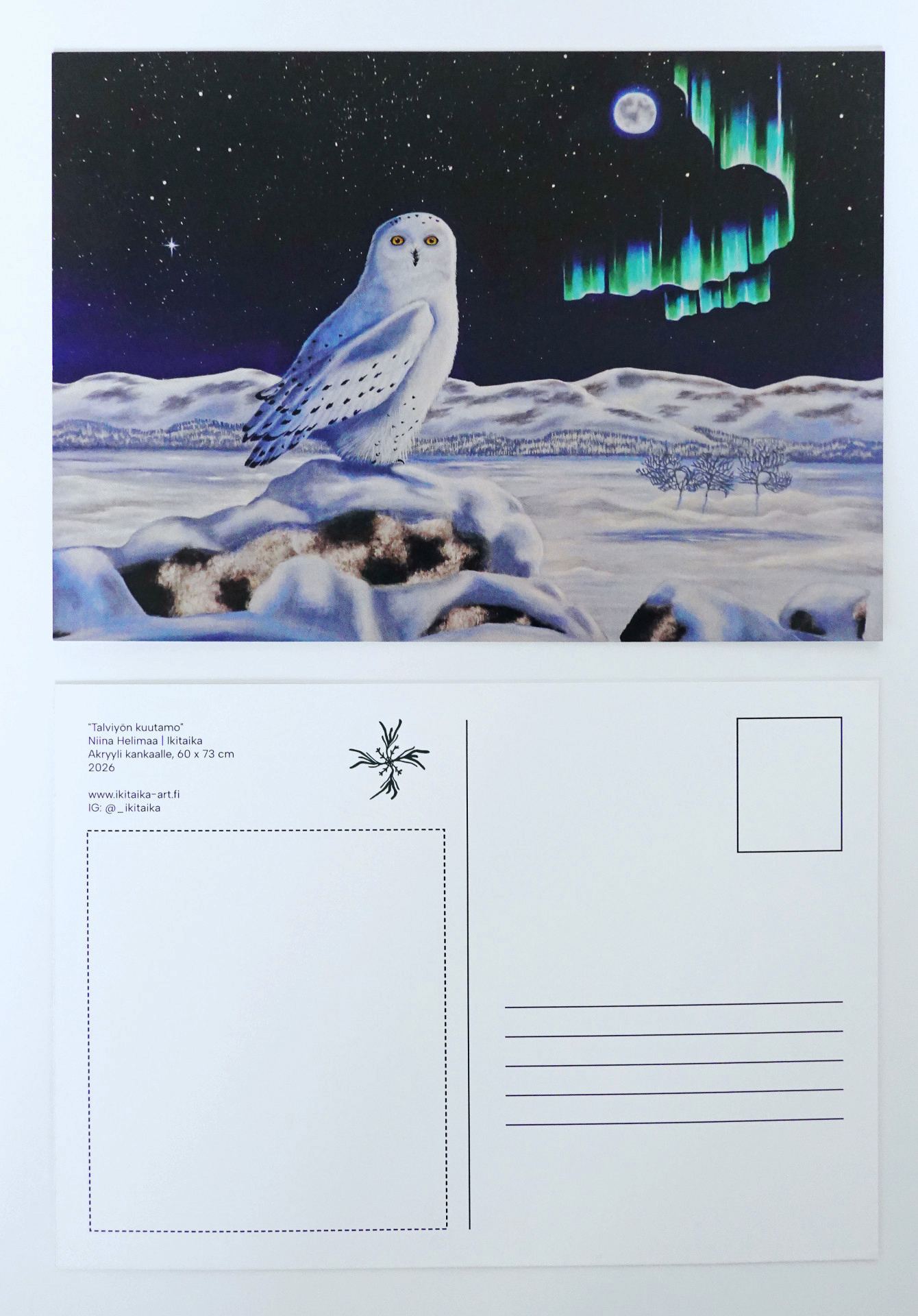 a5-postikortti etu- ja takapuolilta